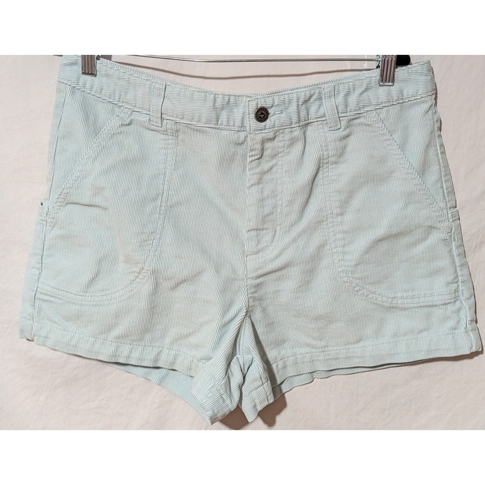 Patagonia Women's Size 12 Mint Green Corduroy Shorts Organic Cotton Casual
